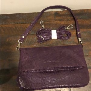 Purple clutch purse